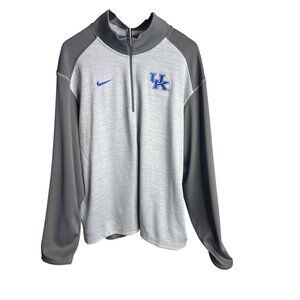 Nike Dri-Fit Men's Gray University of Kentucky 1/4 Zip Pullover XXL